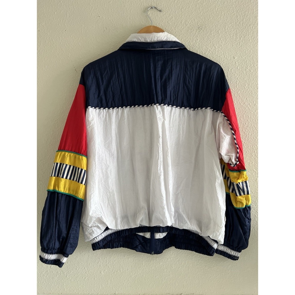 Fuzda Sport Vintage Windbreaker Jogging Running Multicolor Jacket Medium Retro - Picture 2 of 14